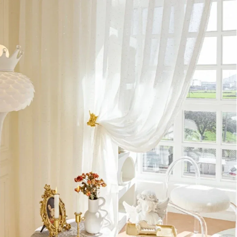 French Sheer Curtains for Livi - Sequin Fabric Panel ulasan dan harga