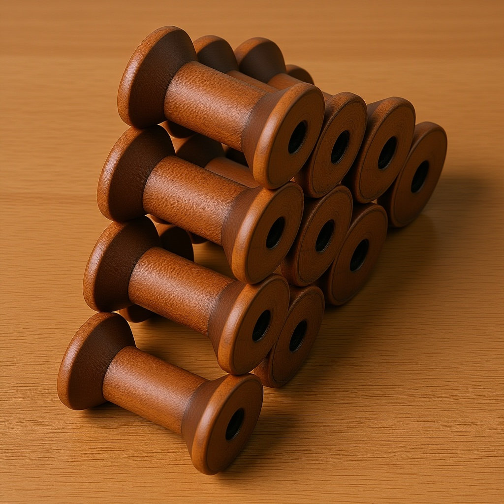 10Pcs Vintage Wooden Spools Na - Organza Ribbon Spool ulasan dan harga