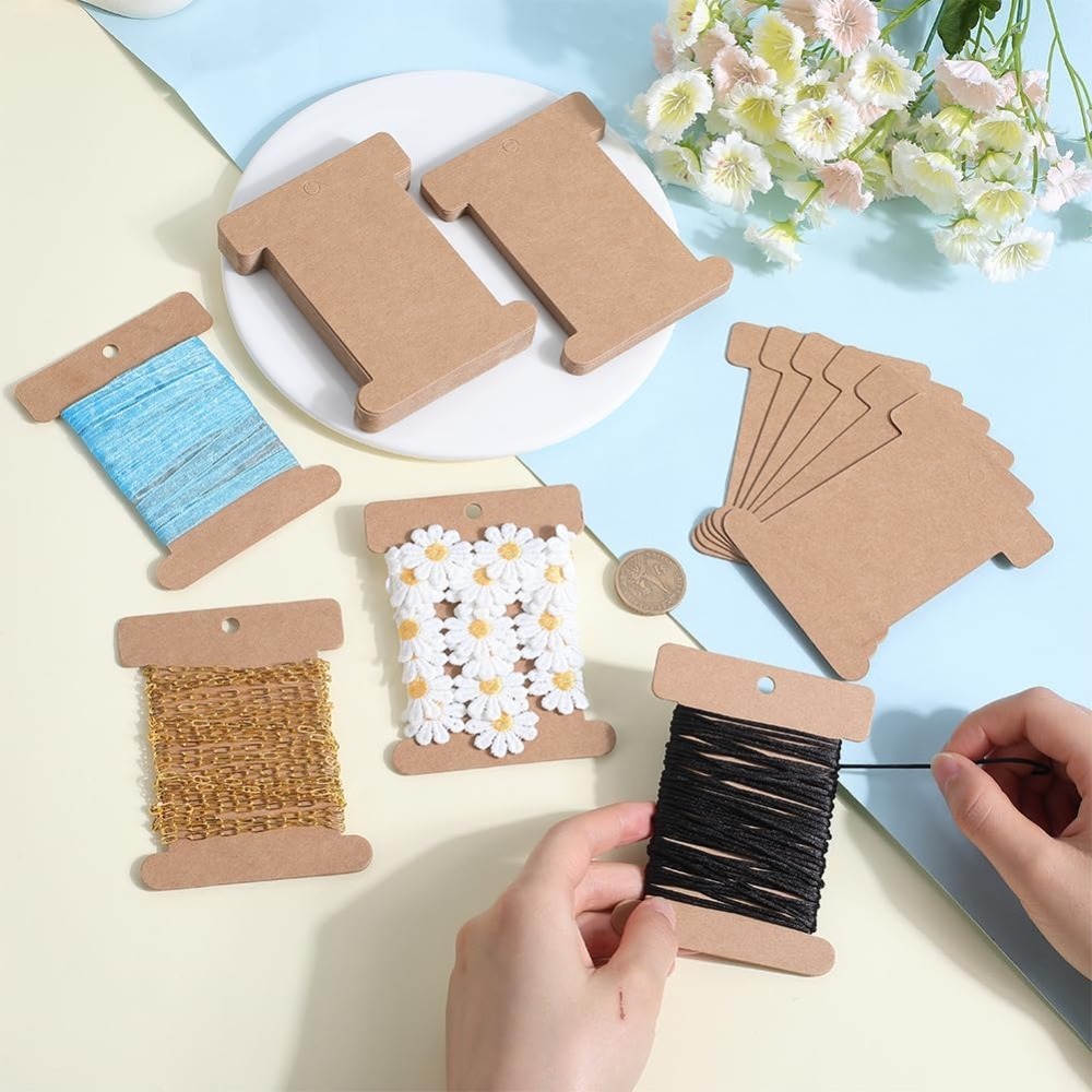 50Pcs Cardboard Spool Bulk Fla - Organza Ribbon Spool ulasan dan harga