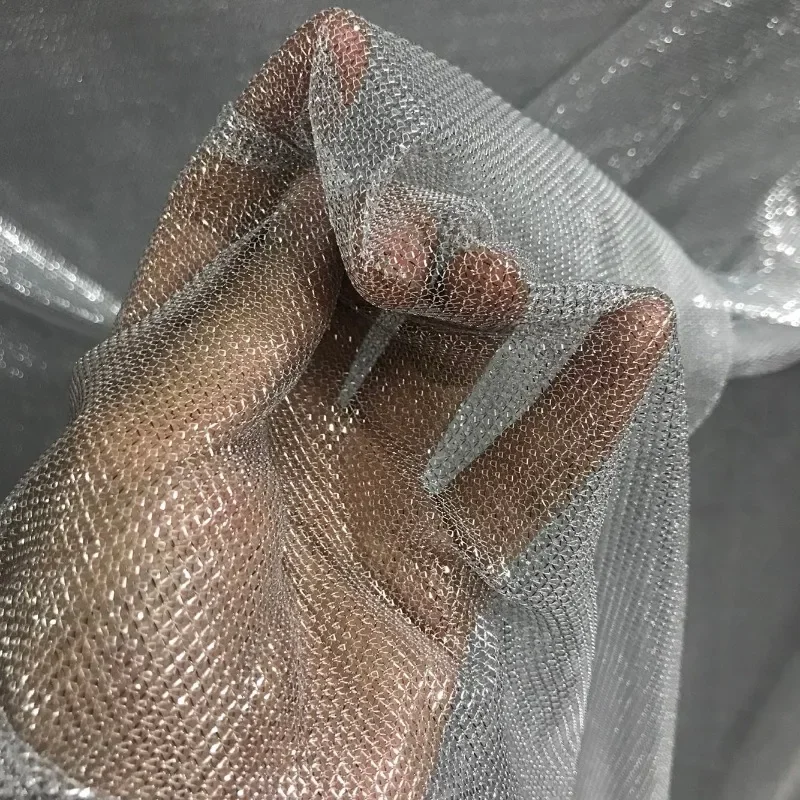 Mesh Elastic Fabric Shiny Ligh - Crystal Mesh Fabric ulasan dan harga