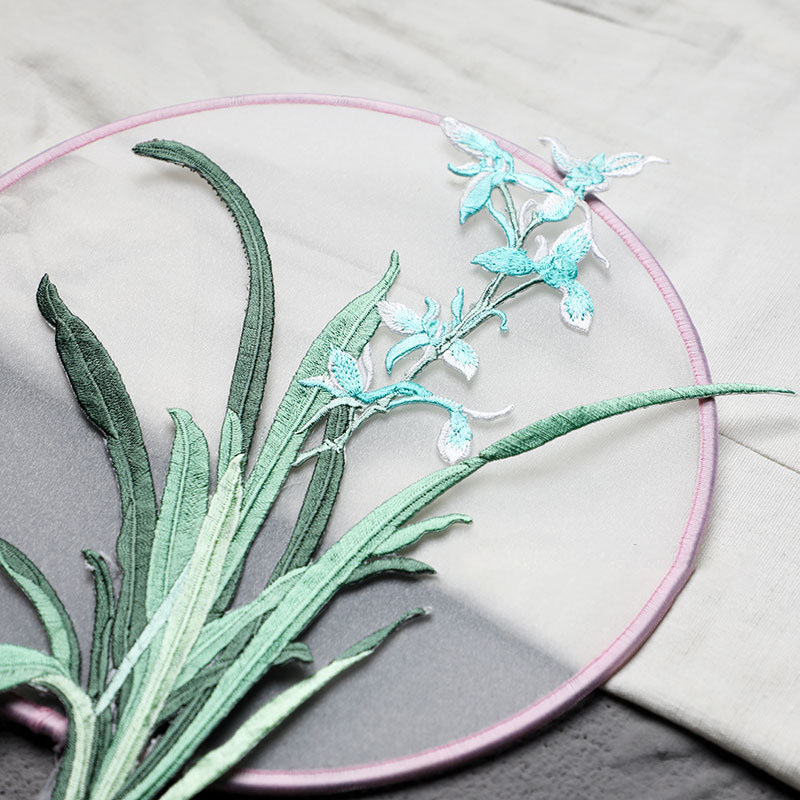 1 Piece Iron on Patch Embroide - Applique Patch Flower ulasan dan harga