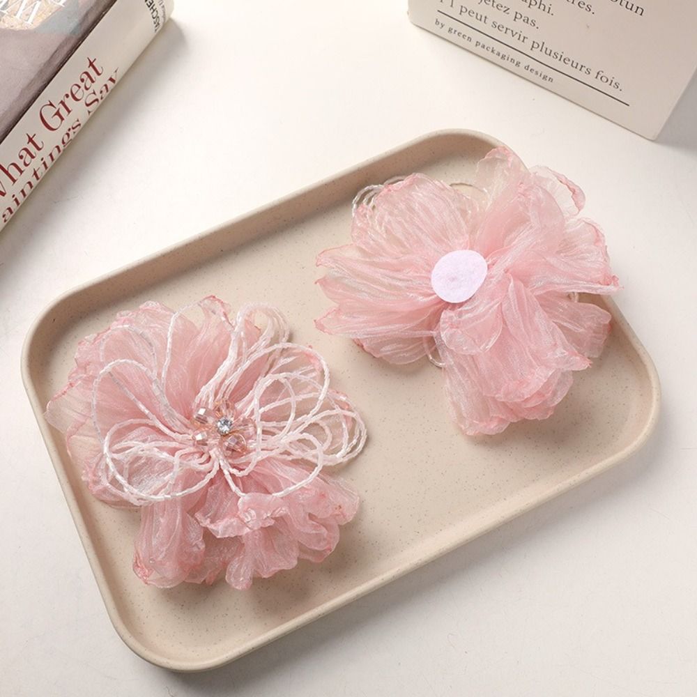 Organza Fabric Flower Patch Cr - Applique Patch Flower ulasan dan harga
