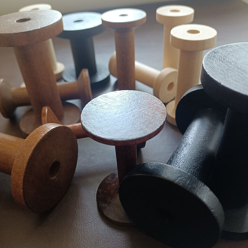 10Pcs/Set Vintage Natural Wood - Organza Ribbon Spool ulasan dan harga