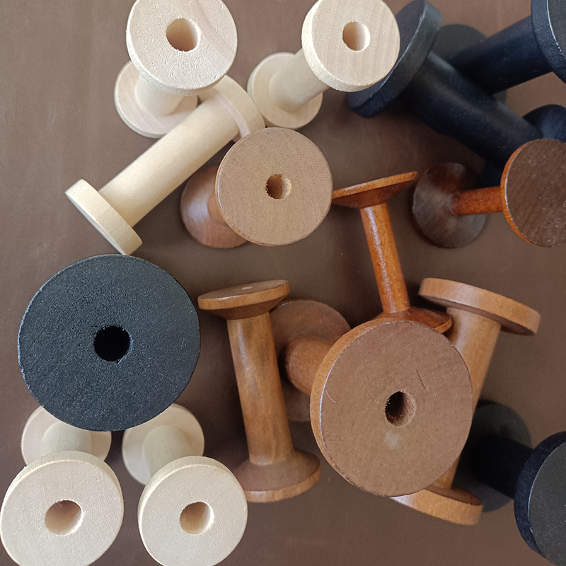10Pcs/Set Vintage Natural Wood - Organza Ribbon Spool ulasan dan harga