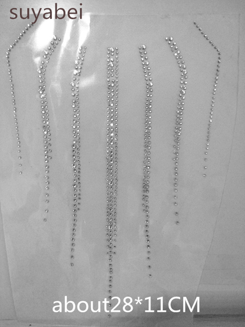 2pc/lot Waterfall Neckline Rhi - Hotfix Rhinestone Sheet ulasan dan harga