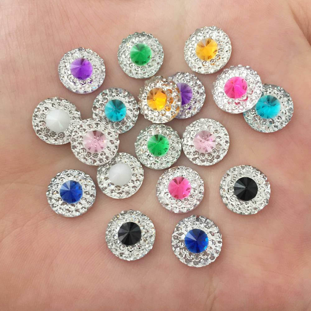 Resin 10/12/16mm Double Color  - Embellishment Glue Craft ulasan dan harga