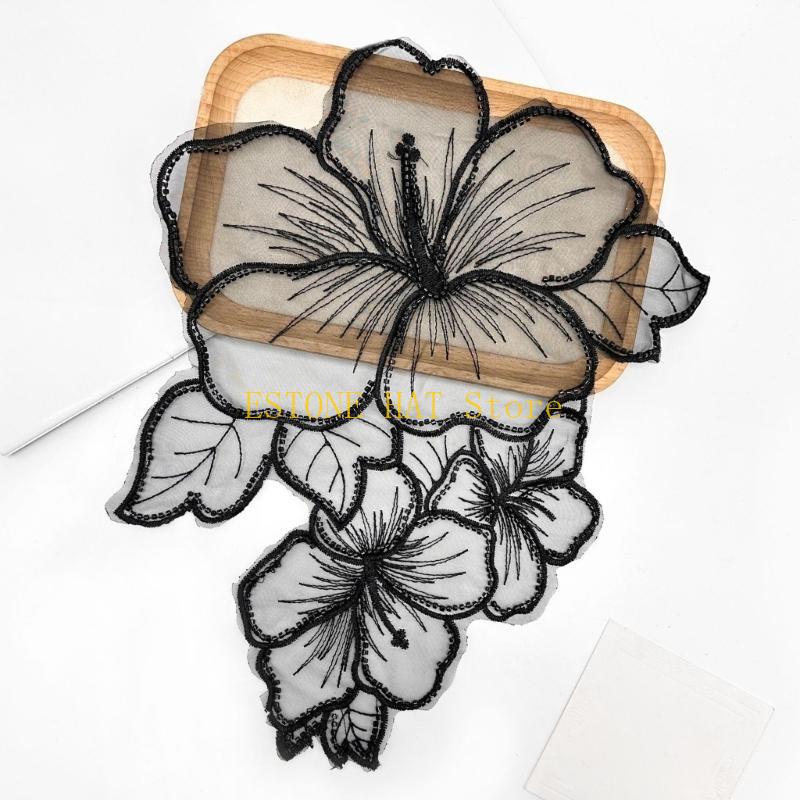 49MF Eye-Catching Flower Tulle - Applique Patch Flower ulasan dan harga