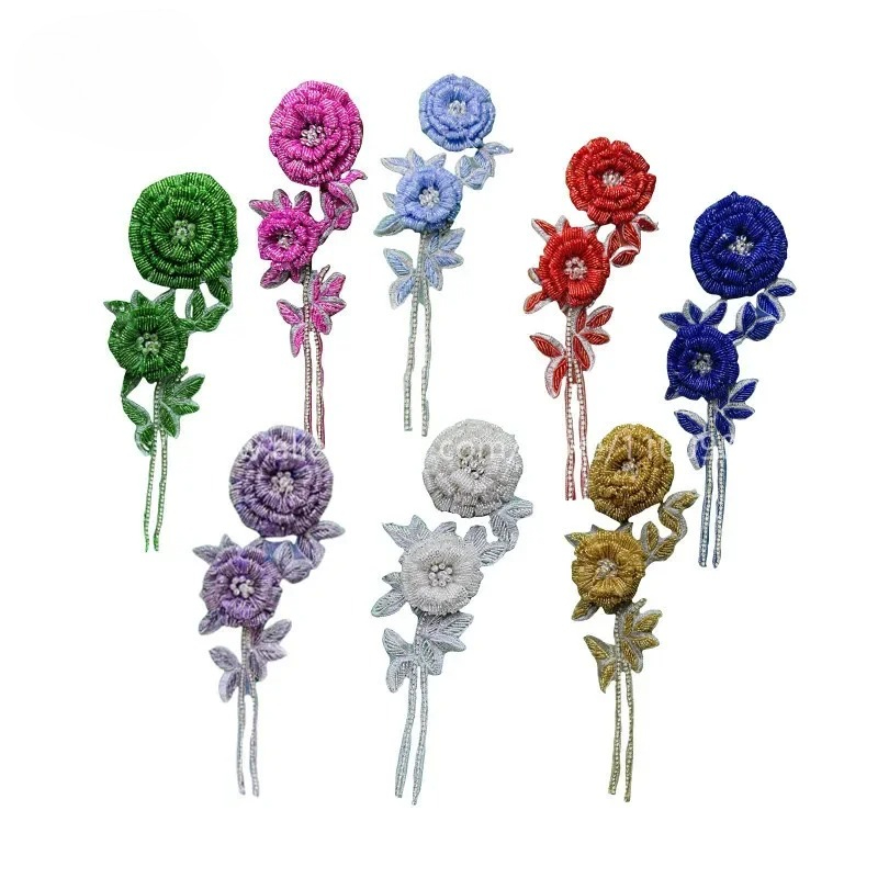 NEW Multicolor Handmade Beaded - Applique Patch Flower ulasan dan harga