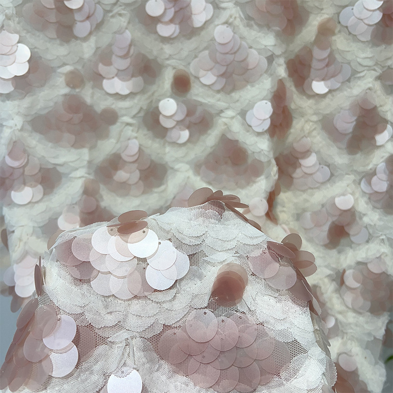 Mesh Base Cloth Sequin Embroid - Crystal Mesh Fabric ulasan dan harga