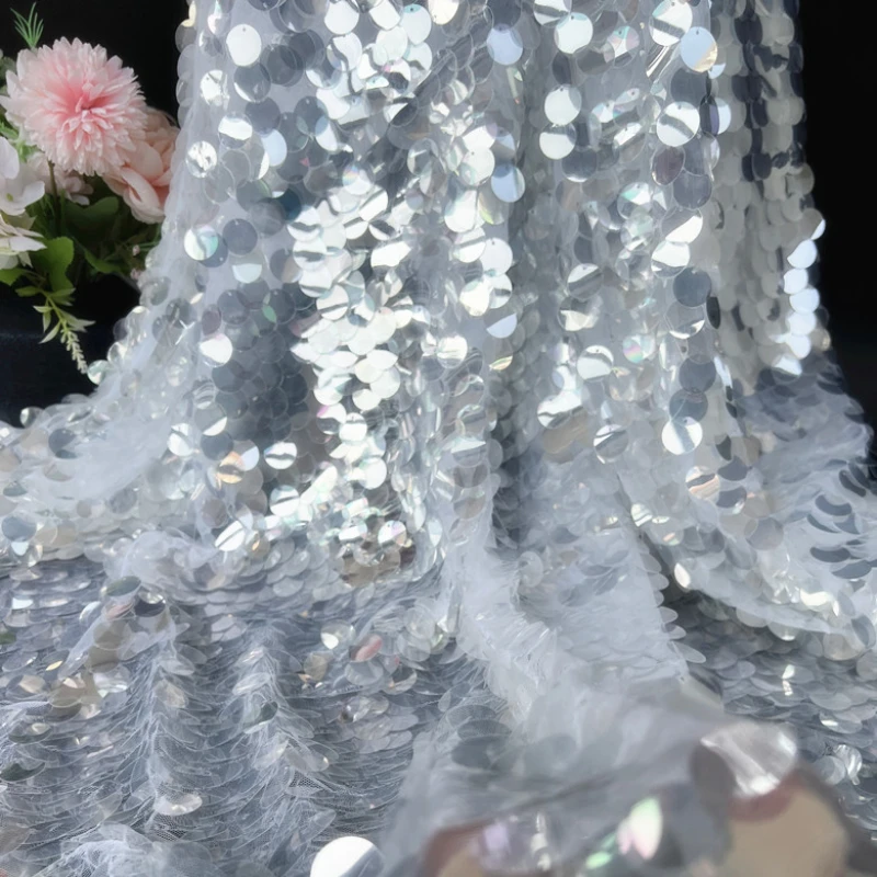 Encrypted Crystal Sequin Fabri - Crystal Mesh Fabric ulasan dan harga