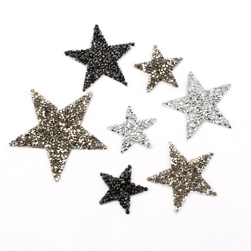 4/6/8cm Hotfix Jet Hematite St - Hotfix Rhinestone Sheet ulasan dan harga