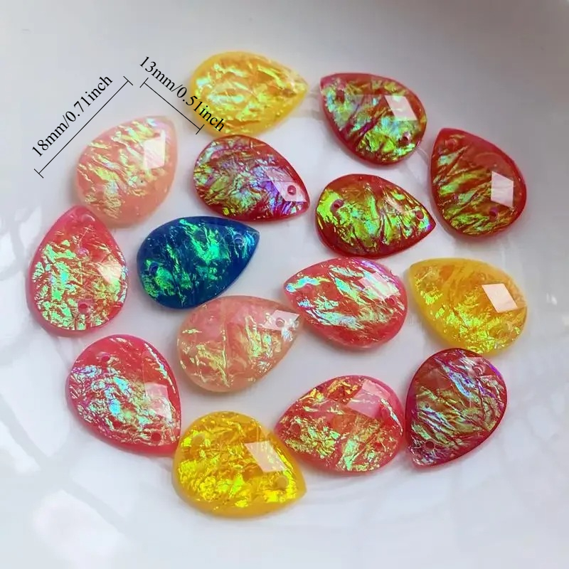 15pcs 13*18mm Tear drop Rhines - Sew On Rhinestone ulasan dan harga