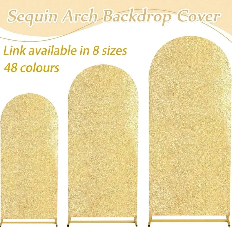 4 Colors 7 Sizes Sequin Arch F - Sequin Fabric Panel ulasan dan harga
