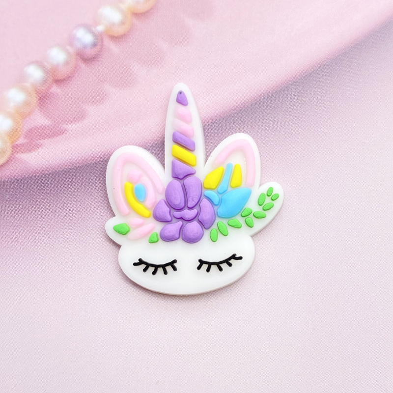 12pcs Cute Mini Unicorn head P - Embellishment Glue Craft ulasan dan harga